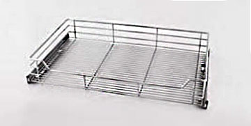 Выдвижная корзина для шкафа, с шариковыми направляющими бокового крепления, с доводчиком